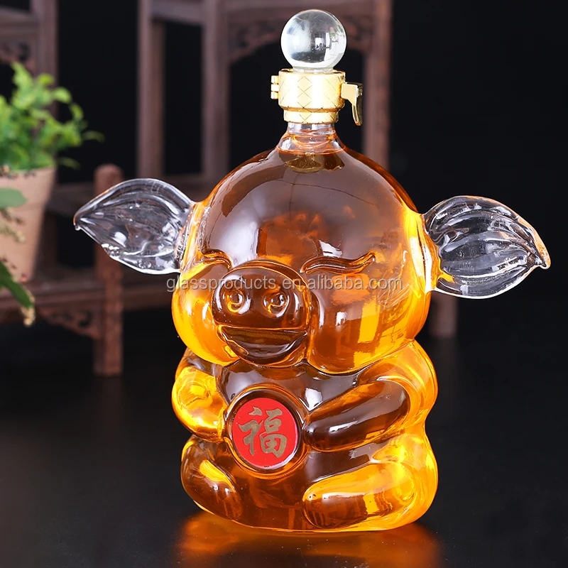 pig-shaped-glass-bottle