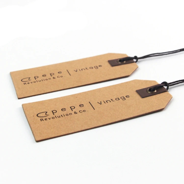 Kraft Paper Hang Tag Printing With Eyelet,Hang Tag With Rope - Buy ...