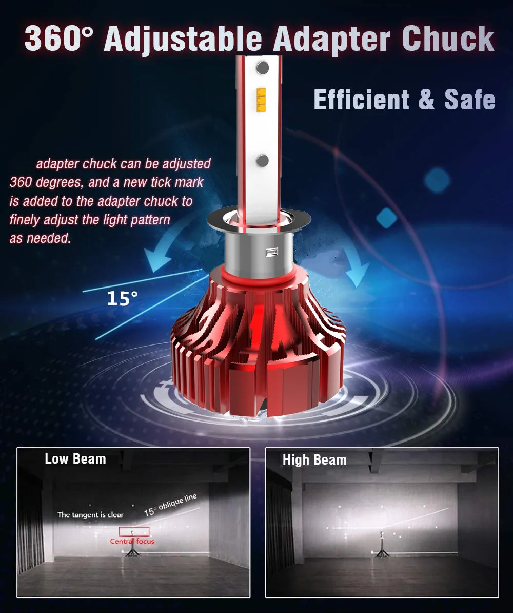 I8 Fanless Mini LED Headlight