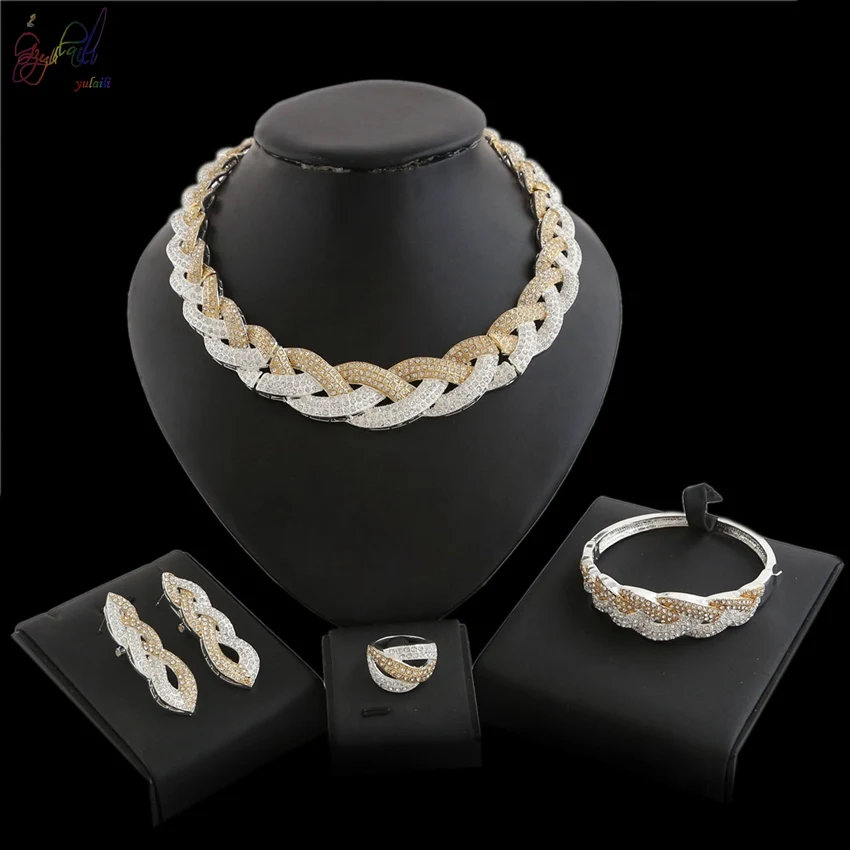 Yulaili Chain 24k Gold Jewellery Dubai Wholesale Jewelry Set Price