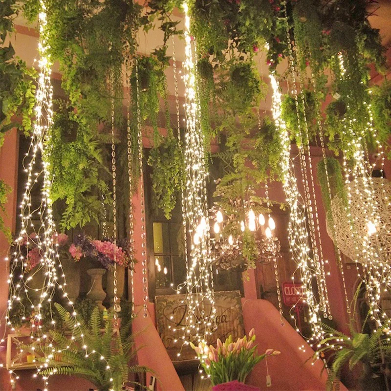300/600 LED Vines String Lights Copper Wire Branch Lights Plug in DC12V Wedding Decoration Light Plant Garden Room Decor