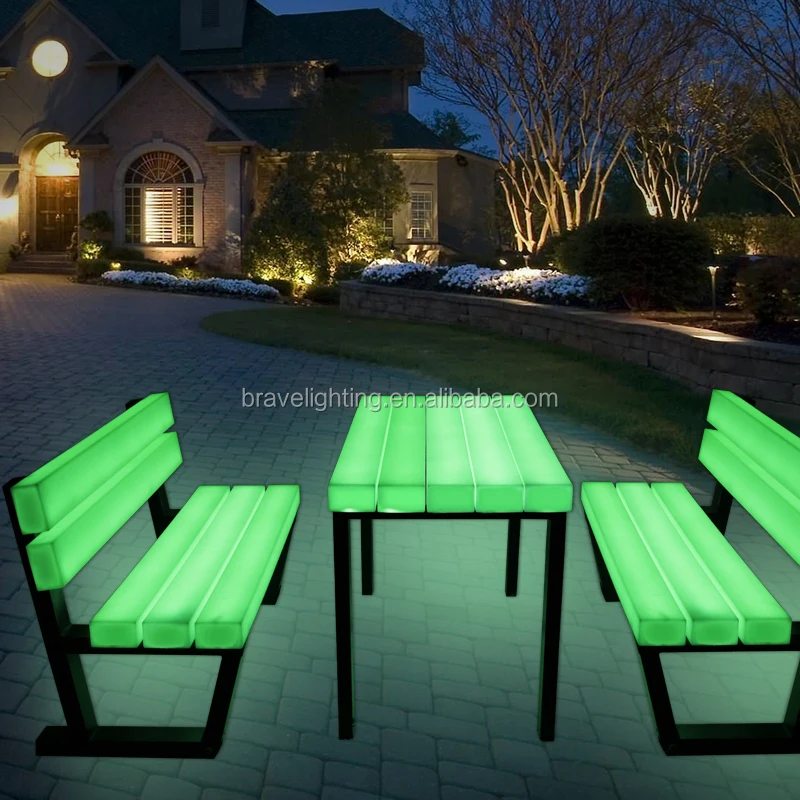 2019 New Product Led Outdoor Plastic Garden Furniture Light Waterproof