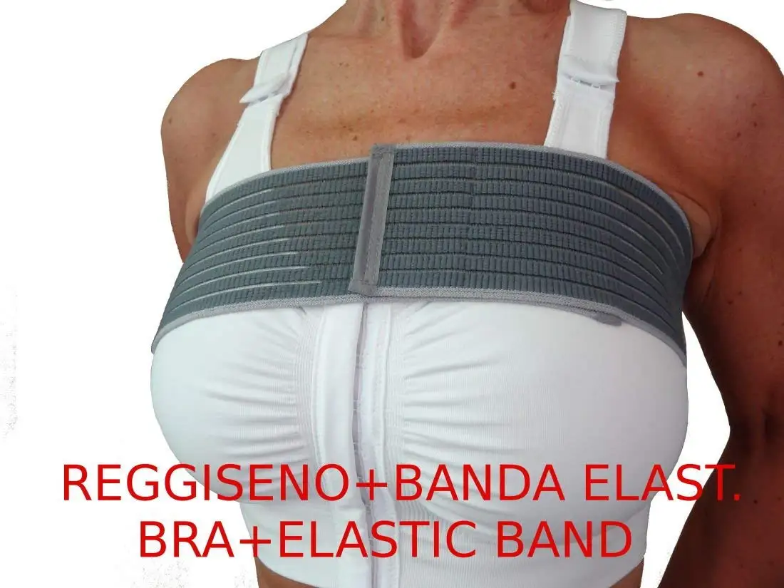 Post-op bra after breast enlargement or reduction + Elastic stabilizer band