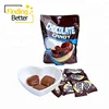 Wholesale Chocolate Cube Chewy Candy Center Filled Soft Toffee Chocolate Candy