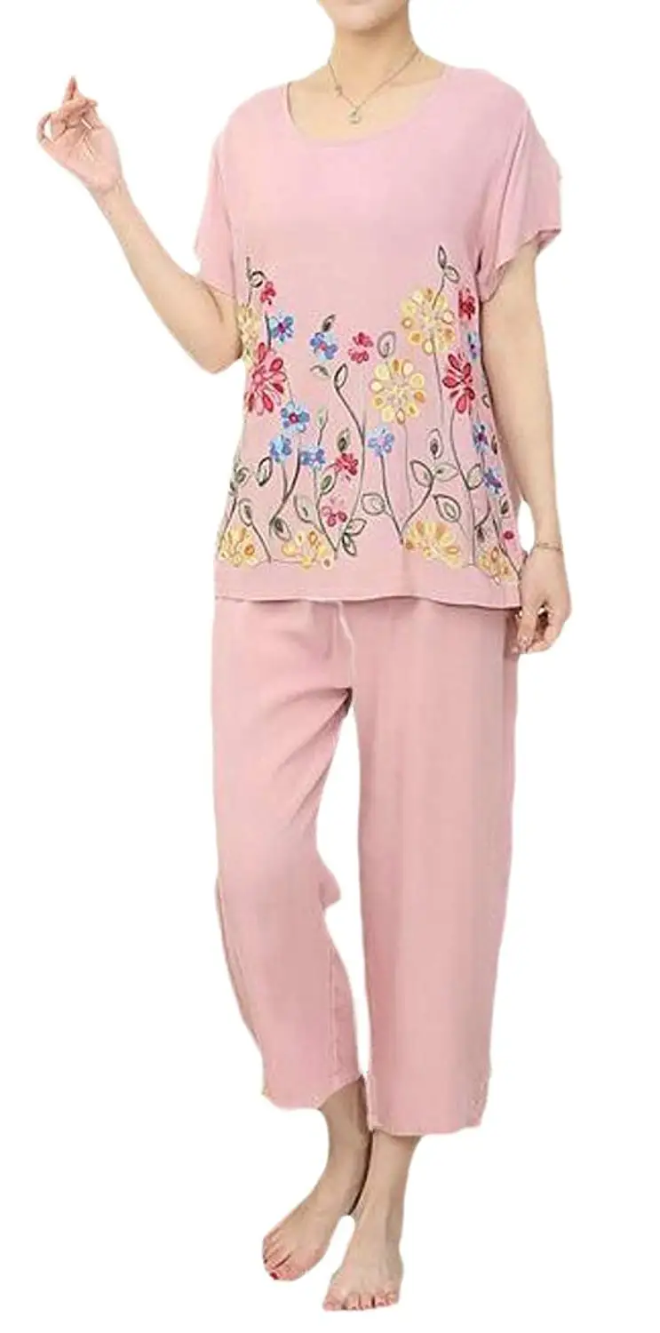 Macondoo Girl Long-Sleeve Top Sleepwear Velour Pants Two Pieces Pajama Sets