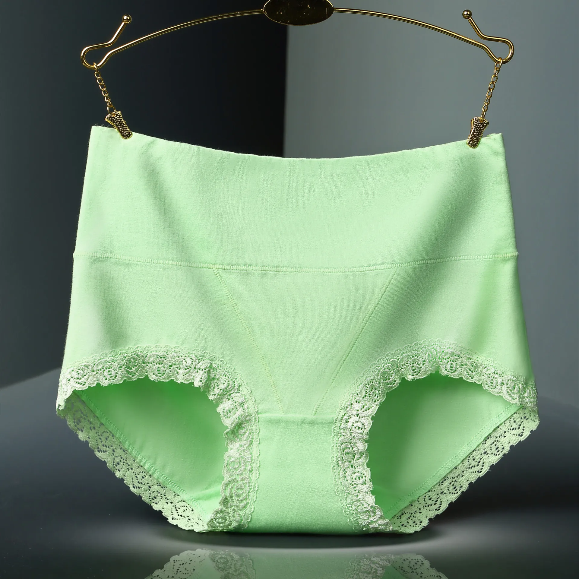 Custom High Waist Lace Ladies Underwear Sweatabsorbent Breathable