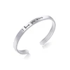 engravable i love you more stainless steel cuff bracelet high quality bracelets for women