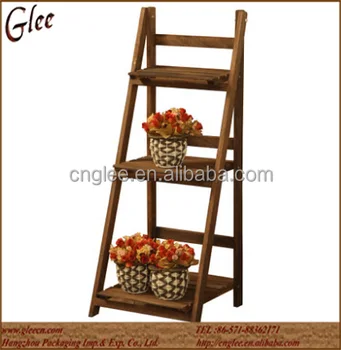 3 Tiers Collapsible Wooden Flower Stand Plant 3 Tiers Collapsible Wooden Flower Stand Plant