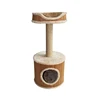 Bamboo sheet simple cat tree house/ cat tree furniture/cat condo house tree tower with Sisal Scratch Posts