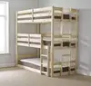 Three sleeper Bunkbed - 3ft Single Triple sleeper Bunk Bed Frame - VERY STRONG BUNK - Contract Use - heavy duty use