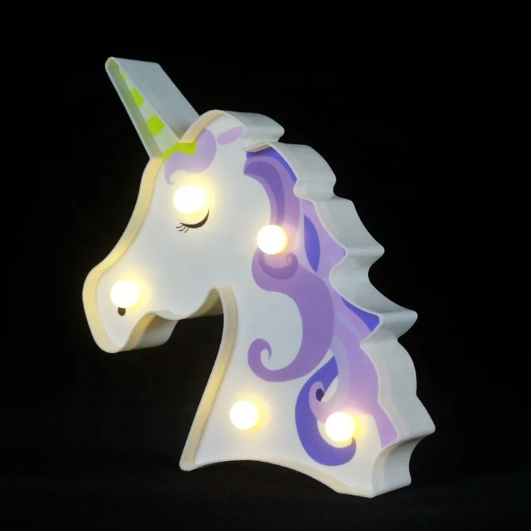 Wall decoration Marquee signs Unicorn LED Night Light led fairy unicornios light for Living Room,Bedroom(Unicorn Head)