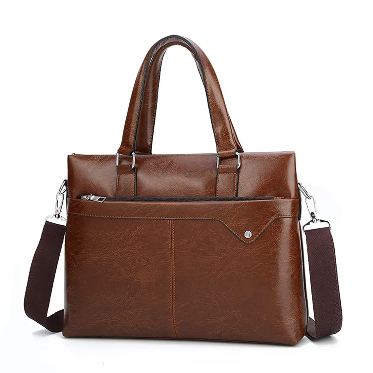 men's leather computer briefcase bag