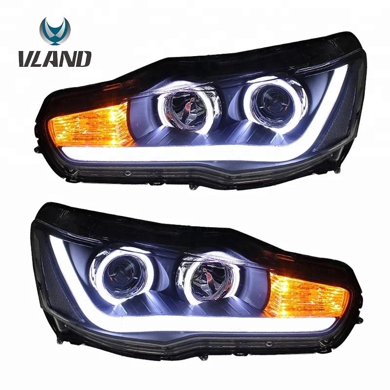 Lancer x led фары