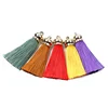 good quality manual craft colorful silk thread keychain tassel for bag