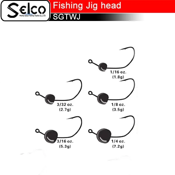 Lot 100Pcs 1/32 1/16 1/8 oz Lead Jig Heads Fishing Hook Crappie