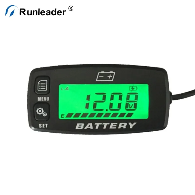Runleader Battery Fuel Gauge Indicator With Hour Meter For Dc Powered