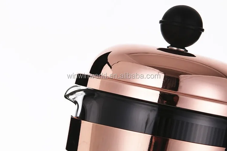 French Press Made Of Stainless Steel And Glass In Copper Finish - Buy