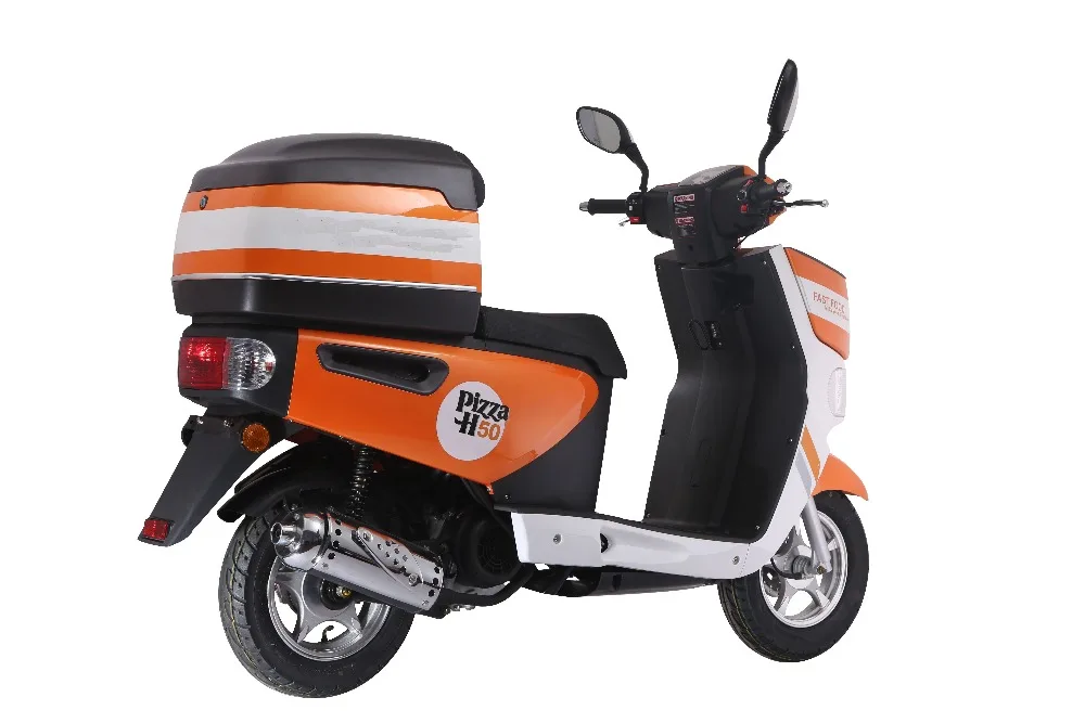 50cc Gasoline Scooter Pizza Delivery 2 Wheel Electric Scooter With Big Rear Box Buy 50cc