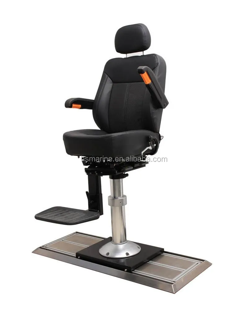 Marine Gas Lifting Helmsman Captain Chair Seat With Rail And Round