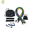 Super band tubing exercise kit for men body building with door anchor