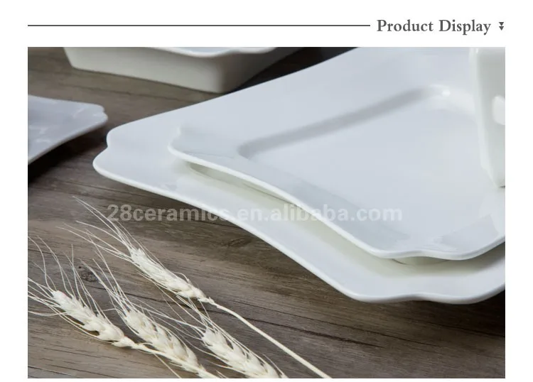 large rims 7"8"9"10"white porcelain round flat plate,hotel tableware 72 piece dinnerware set