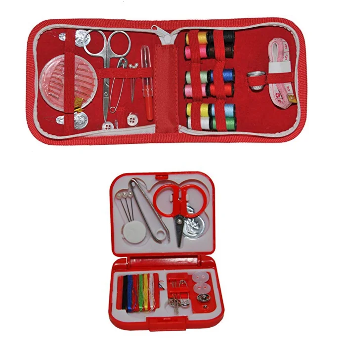 Wholesale Leather Basic Sewing Kit With Mending Supplies And Zipper Bag
