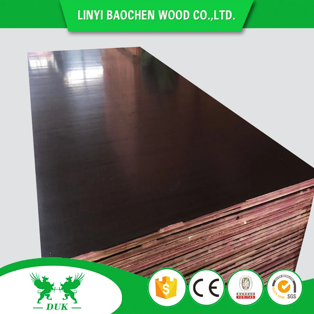 Cheap Price 18mm Marine Plywood/ Black Flm Faced Plywood For Kenya