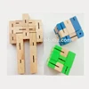 Toy Robot Custom Color Logo Printed Magic Cubes Educational Wooden Toy For Kids Christmas Gift