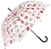 Auto Open PVC Clear Cup Cakes Umbrella for lady