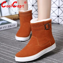Size 35-39 Russia Winter Warm Thickened Fur Women Flat Half Short Ankle Snow Boots Cotton Winter Footwear Boot Shoes