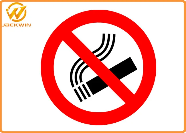 customize reflective aluminum warning no smoking sign in