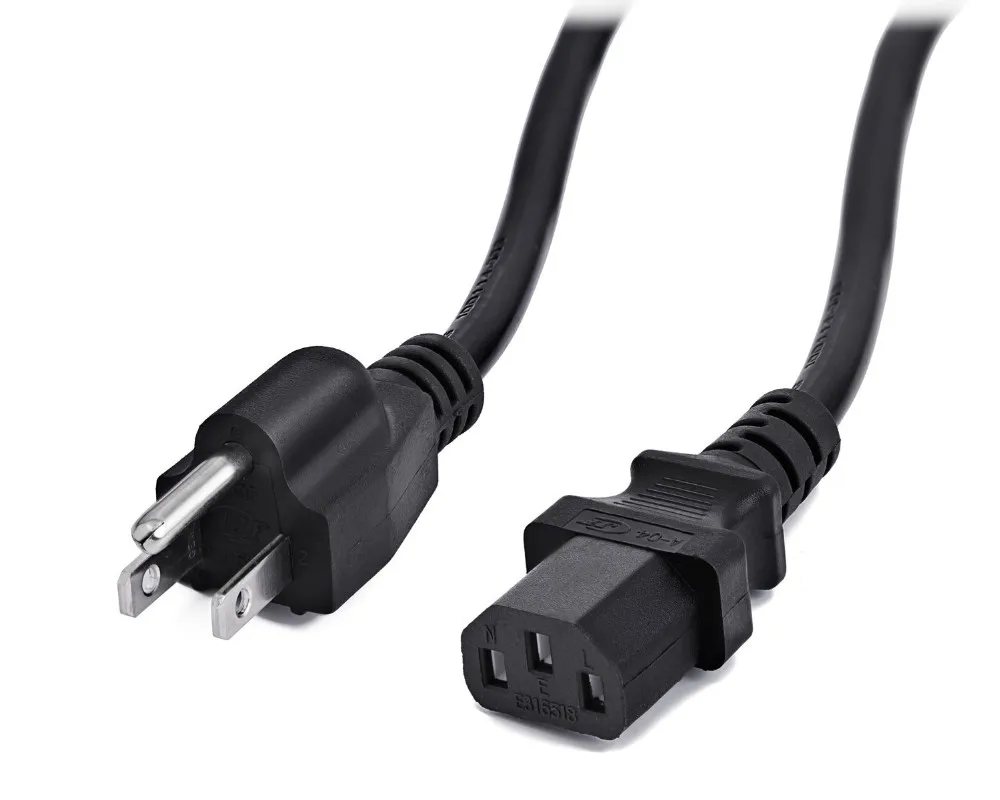 6 Feet Slot Power Cord,2 Prong Figure 8 Extension Cord Non Polarized