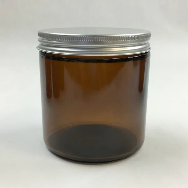 4oz 9oz Amber Candle Container Jars With Silver Lid For Candle Making