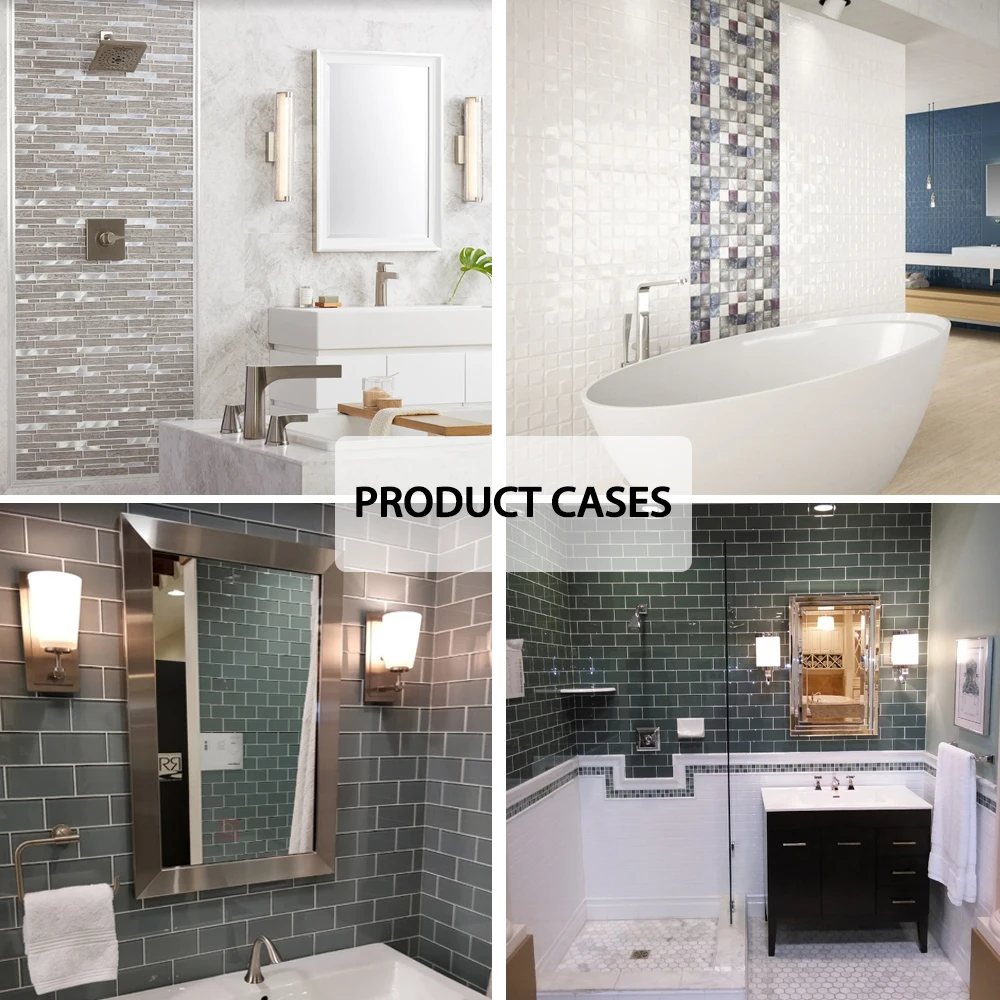Màu xanh tinh thể thủy tinh mosaic gạch giá rẻ hồ bơi gạch backsplash