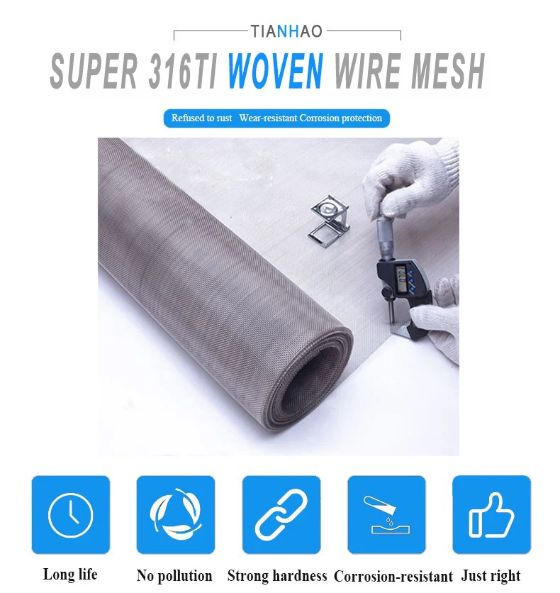 Aisi 316ti 1.4571 8 Mesh Crimped Stainless Steel Wire Mesh For Mining ...