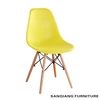 Dining room furniture cheap plastic dining chairs modern dining chair with wood legs Chinese supplier chair
