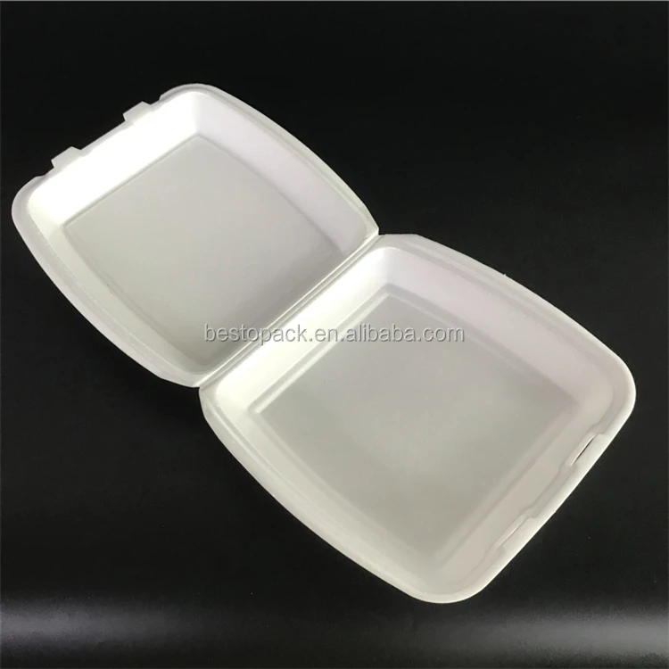 HB6 Food Take Away Large BURGER Foam BOX polystyrene Disposable CONTAINERS x 50 