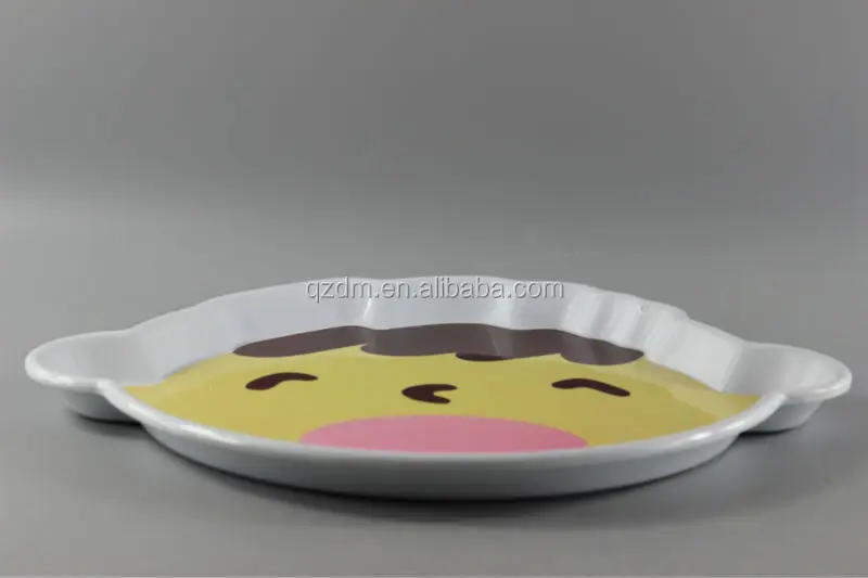 Baby Face Shaped Melamine Tray For Kids