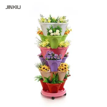 planter stackable strawberry plastic larger