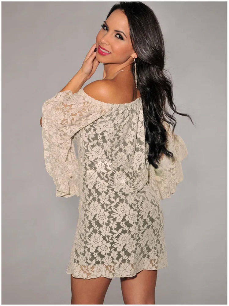 White Lace Mini Dress