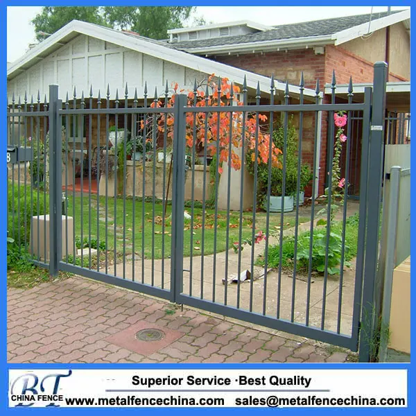 High Quality Black Powder Coated Steel Matting Fence Design For Garden