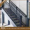 rough picked black stair railing outdoor