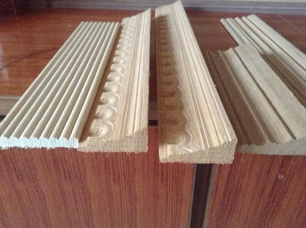 recon carved wood mouldings for construction,decoration/angular line/quad wood moulding