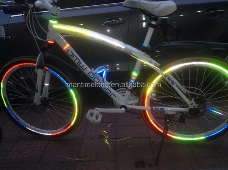 Yellow K2B K2 26 Inch Bicycle Reflector Fluorescent Wheel Rim Reflective Stickers 