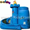 custom made blue inflatable combo slide tower castle slide inflatable dry slide for ootdoor use