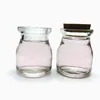China 100ml yogurt glass jar/pudding glass bottle with plastic lid
