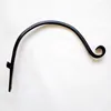 14inch Black Forged Metal Curved Hanging Plant Bracket Hook, Wall Hanging Bracket, Hanging Bracket
