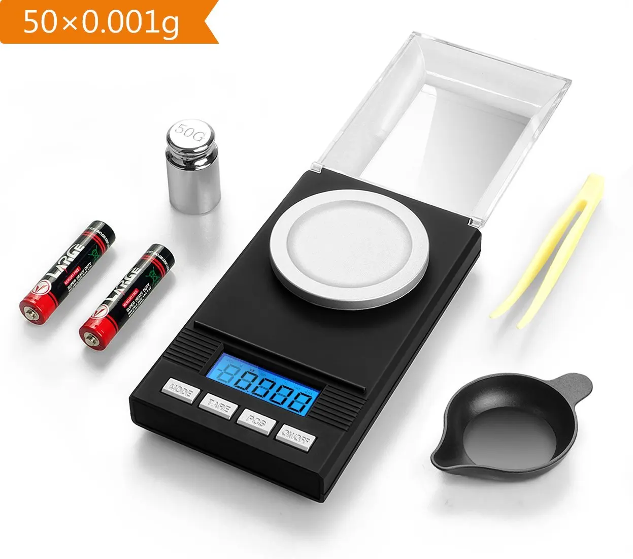 WAOAW Digital Milligram Scale 50 X 0.001g Reloading Jewelry Scale