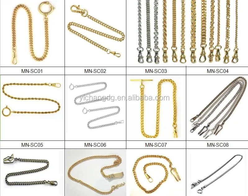 pocket watch chain types
