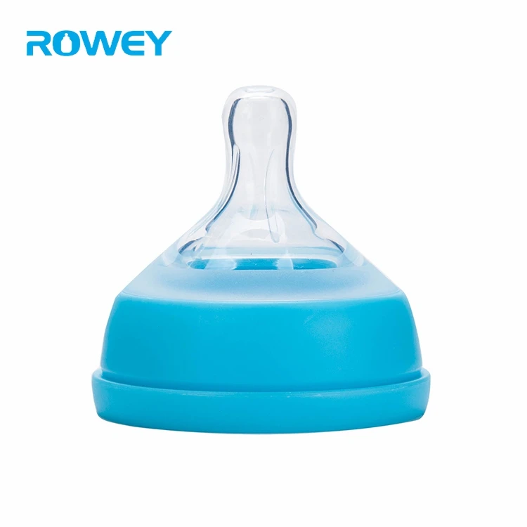 Wide Neck Wholesale Cute Blue Glass Preemie Baby Milk Feeding Bottle ...